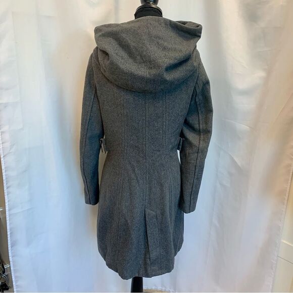 ZARA dark gray hooded fall winter coat Sz S - Picture 3 of 9
